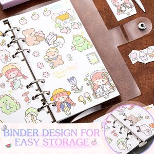 Cuaderno de Hojas Sueltas de PVC - Material Escolar para Estudiantes, 240 Páginas Extra Gruesas, Cierres de Anillas Metálicas, Tamaño A5/B5, Digital - Product Image 5