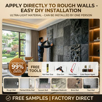 Revêtement mural en pierre artificielle PU de qualité supérieure pour l'exportation, facile à installer, pour projets de décoration et de construction