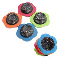 Bouchon de vidange en silicone réutilisable avec filtre pour évier de cuisine et salle de bain