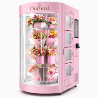 Distributeur automatique de fleurs réfrigéré 24h/24 et 7j/7 pour l'extérieur, machine distributrice de bouquets frais intelligente en libre-service