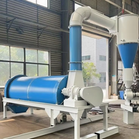 SKLG1200 Refroidisseur de granulés d'alimentation animale de type horizontal Refroidisseur de tambour Machine de refroidissement de granulés de bois avec système de réseau d'air