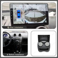 Cadre de lecteur de voiture 9 pouces Android GPS DSP pour BYD F0 2008-2015 LHD/RHD tableau de bord noir mat