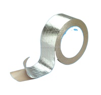 Ruban adhésif en aluminium ignifuge personnalisé en fibre de verre, PVC, PE pour systèmes CVC, fabriqué en Chine, vente en gros