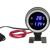 Jauge de température d'eau numérique circulaire à LED pour voiture, affichage numérique de la température d'eau pour modification automobile