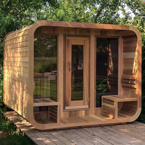 ลูกบาศก์กันน้ำห้องซาวน่ากลางแจ้งบ้านไม้เนื้อแข็งยอดนิยมสวนกลางแจ้ง - Product Image 1