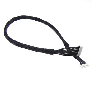 Câble d'alimentation 2 broches PHR vers borne M3 avec joint torique et gaine tressée noire pour protection statique des écrans tactiles industriels LCD - Product Image 5