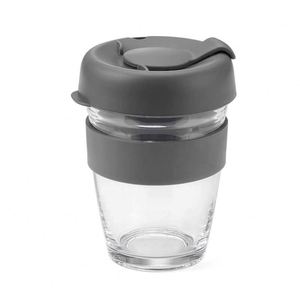 Ensemble de tasses à café en verre et silicone à isolation thermique avec couvercle, anti-brûlure, design moderne et épuré, idéal pour les cadeaux d'affaires - Product Image 5