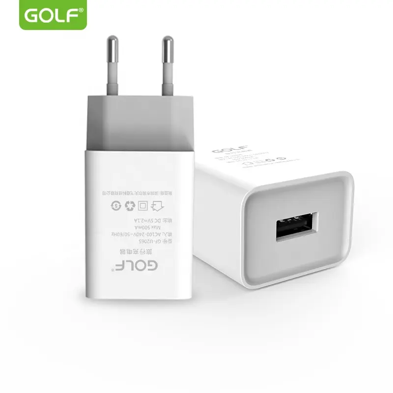 GOLF Mobile Phone Accessories Wholesale Mini USB Charger Universal USB Wall Fast Charging Adapter