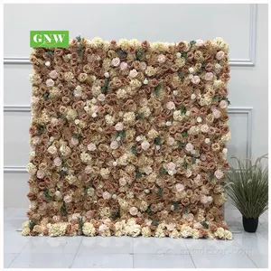 GNW Panel Bunga Dinding Mewah Terlaris Latar Belakang Panggung Pernikahan Pengaturan Bunga Buatan untuk Hotel
