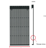 P15.6 P20 P25 P31 Led Glace Affichage Led Mesh Vidéo Mur Vitrine Publicité Grille Rideau De Verre Extérieur Écran Transparent