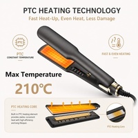 Plancha de Pelo Eléctrica Torlin con Calentamiento PTC, LED, Temperatura Máxima 210°C, Calentamiento Rápido, Placas de Temperatura Constante, Control Digital, para Uso Doméstico y en Autocaravanas