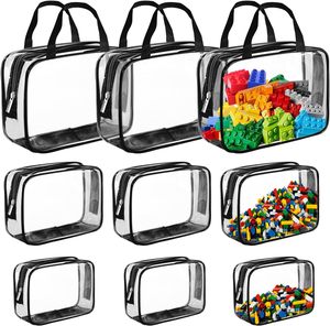 6pcs Large Organizer Pvc <strong>Storage</strong> <strong>Bag</strong> With Zipper Toy <strong>Storage</strong> <strong>Bags</strong> - Product Image 5