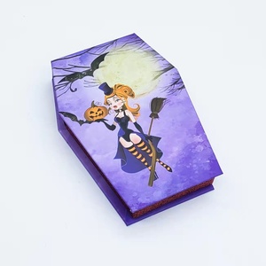 Cajas de pestañas de ataúd de Halloween personalizadas Embalaje de laminación negro mate Proveedor mayorista - Product Image 4
