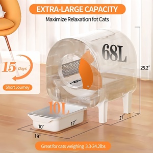 Nouveau bac à litière automatique pour chat génération 68L sécurité Anti-pincement toilette intelligente pour chat boîte à litière autonettoyante intelligente pour chats - Product Image 4