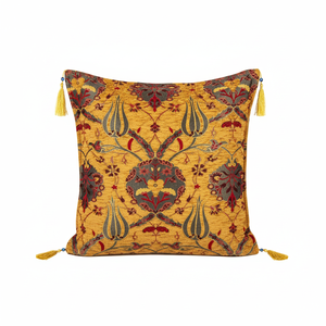 Amazing Orange Turkish <b>Cushion</b> <b>Cover</b> With Tulip Design From Turkey - Product Image 2