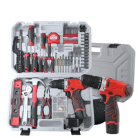 Grosir 165-Piece 12V Cordless Drill Mechanical Tool Box Home Hand Tool Set Kit Electric Drill Power Tool Kit Set OEM ODM