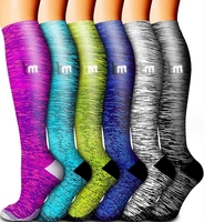 Chaussettes de compression de haute qualité pour hommes et femmes, protection sportive jusqu'au genou, vente chaude de l'usine WUYANG