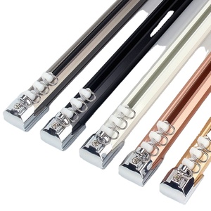 Coloré 2021 Foshan nouveau Design <span class=keywords><strong>Double</strong></span> tuyau de rideau tiges en aluminium piste Tirai avec accessoires de rideau tringle rideau - Product Image 1