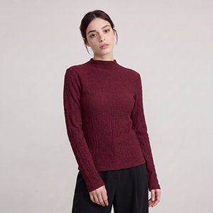 Maglioni Pullover da <span class=keywords><strong>Donna</strong></span> Personalizzabili OEM ODM con Collo Alto in Misto Seta e Cashmere, Morbidi e Testurizzati, Basso MOQ - Product Image 1