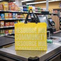Sac de courses écologique en tissu non tissé PP laminé imprimé sur mesure, recyclable et réutilisable