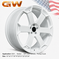 Rueda de Aleación Forjada Monobloque de 6 Radios, Acabado Blanco Brillante, 6061-T6, Rin de 18-24 Pulgadas, 5x112, 5x114.3, 5x120, para Ford Mustang, BMW M3/M4 G80 G82