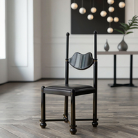 Chaise de salle à manger moderne à dossier haut Jingji Feng Art, chaise de loisirs individuelle en bois massif, réglable pour la cuisine