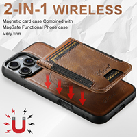 Coque de téléphone SUTENI pour iPhone 18 Pro Max avec chargement sans fil, aimant, bande élastique, porte-cartes, support, simili cuir, compatible 17 16 Plus 15 14 13