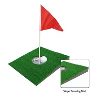 Tapis d'entraînement de golf PGK-B19 sur mesure, mini-tapis de putting simulé, disque de putting portable avec pente et trou, ensemble d'entraînement avec coupes de golf
