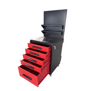 Chariot à outils robuste de qualité supérieure 275 kg |   Armoire d'atelier mobile à 5 tiroirs avec verrouillage central OEM/ODM personnalisable, style industriel moderne - Product Image 3