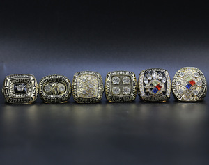 Großhandel 1974 1975 1978 1979 2005 2008 Pittsburgh Steelers Super Bowl Championship <span class=keywords><strong>Ring</strong></span> 6 Ringe Set Vergoldet Herren Ringe - Product Image 4