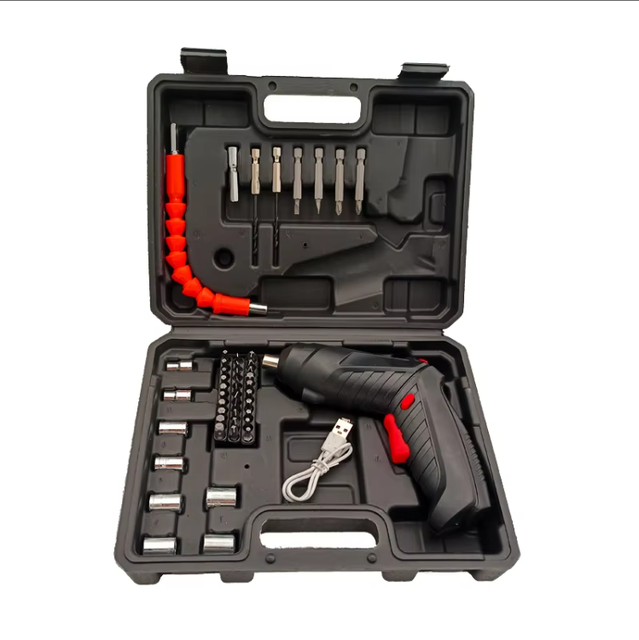 47-in-1 DIY Electric Cordless Precision Screwdriver Set Foldable Gun Multipurpose Torx Sheads OEM Plastic Handle Home Office Box