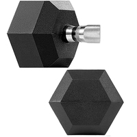 Équipement de musculation gratuit : Haltères hexagonaux en caoutchouc de 10 kg pour la gym, en livres