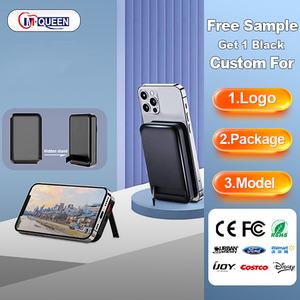 Custom Small Mobile Magnetic Power Bank 5000mah/10000mah Fast Charging Wireless Outdoor Station Holder - Product Image 3