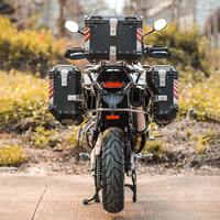 Nouveau design en aluminium 38LSide boîtes de moto étanche moteur gauche droite boîte pour grande capacité moto côté boîte