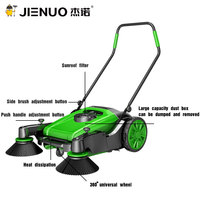 OEM Powerless Manual Hand Push Scrubber Wheel Robot Floor Sweeper Machine para limpiar el patio deja los restos de polvo
