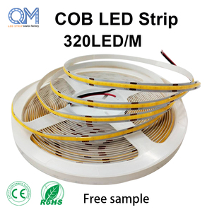 Bande lumineuse <span class=keywords><strong>LED</strong></span> COB intelligente Tuya 12V 24V 5M sans points, blanc chaud, <span class=keywords><strong>ruban</strong></span> flexible pour rétroéclairage TV - Product Image 1