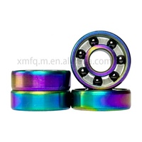 Roulements de patinage 608 627 en acier chromé avec revêtement en titane, roulements à billes en céramique pour skateboard
