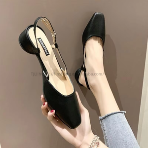 Factory Wholesale Flat Korean Version of a Word Baotou <b>Sandals</b> Female Ankle Pumps for Shoes Women - Product Image 6