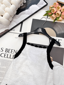 Vestido chic sin mangas de punto, top con borde festoneado y detalle de bolsillo, prendas de punto cómodas para damas, ropa exterior versátil - Product Image 4