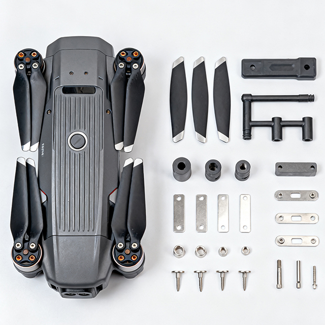 Custom 4/5 Axis CNC Machining Service Aluminum Stainless Steel Drone Spare Parts High Precision Tolerance 0.005mm OEM Metal