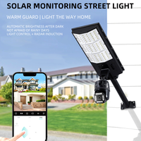 Farolas Solares de Alta Potencia con Cámaras, WiFi 4G, Atenuación Automática Remota, Batería LiFePO4, Sensor de Movimiento Todo en Uno, Lámpara de Seguridad