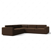Canapé d'angle de luxe FERLY, assise profonde, profil bas, meubles de salon