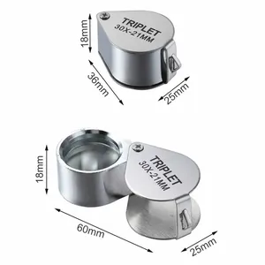 Loupe de bijoutier pliable de poche, mini-lunette triple, outil de lecture - Product Image 4