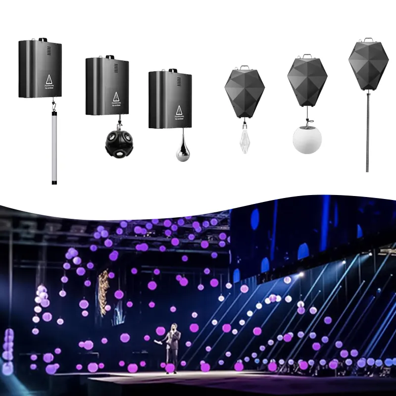Cabrestante DMX bolas de iluminación led cinética fiestas rave luces sistema 3D tira al aire libre tubo de luz cinética