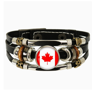 Pulsera Decorativa Personalizada con la Bandera de Canadá para el Día del Partido de Fútbol 2026, Cordón para la Muñeca, Ideal para Fiestas y Celebraciones - Product Image 1