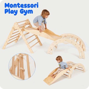 <b>Montessori</b> Modern Design Primary School <b>Climbing</b> Arch Rocker Cushioned Tabletop Natural Color Outdoor Living Room Bathroom Use - Product Image 5