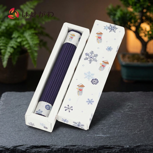 ENGIMONO Japanese Buddhist Altar Incense Snow Jizo Hasegawa Lavender Scented Bamboo Sticks 50 Count Religious Snowflakes Design - Product Image 3