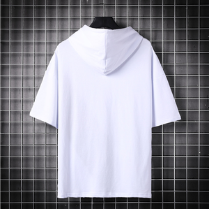 Mejor venta blanco y negro hombre niño casual streetwear con capucha moda transpirable estampado sudaderas con capucha más tamaño camisas de los hombres de fábrica - Product Image 4