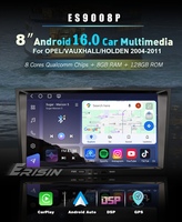 Erisin ES9008P Autoradio Android 16 8 pouces pour Opel Vauxhall Holden 8 Go 128 Go CarPlay sans fil DSP GPS 4G Octa Core