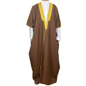 <span class=keywords><strong>Ropa</strong></span> islámica para <span class=keywords><strong>hombre</strong></span> bordado árabe Arabia Saudita Kurta pijama Thobe Abaya Bisht Jubbah Bachelor Speech para invierno verano otoño - Product Image 5